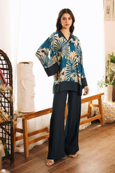 2-Pc Raw-Silk Printed Shirt with Trouser CPM-3-228